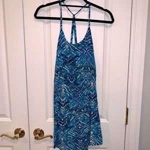 Blue, Green & White Razorback Dress - Forever 21